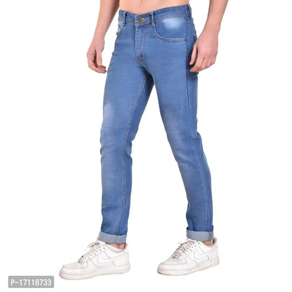 Classic Denim Solid Jeans For Men - 30