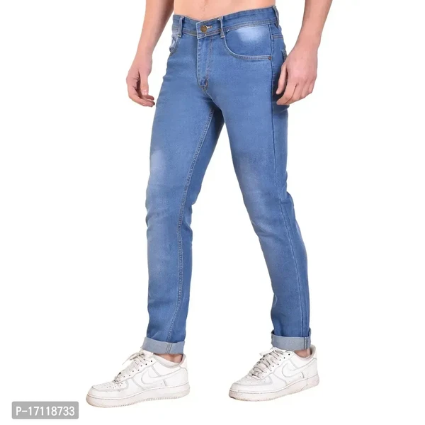 Classic Denim Solid Jeans For Men - 34