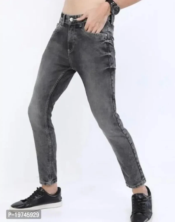 Fancy Cotton Blend Jeans For Men - S