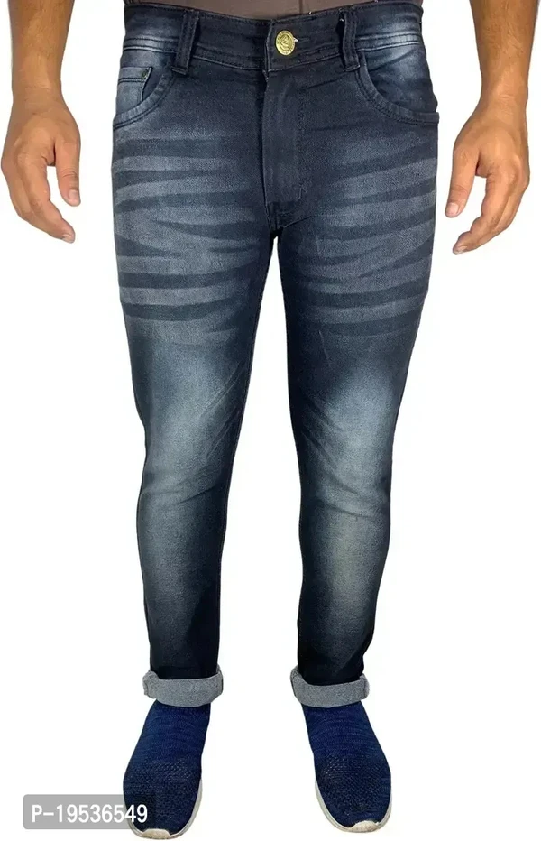 Stylish Men Denim Lycra Blend Jeans - 36