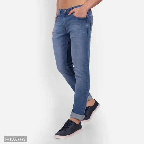 MEGHZ Men Mid Blue Ricardo Slim Fit Jeans - 34