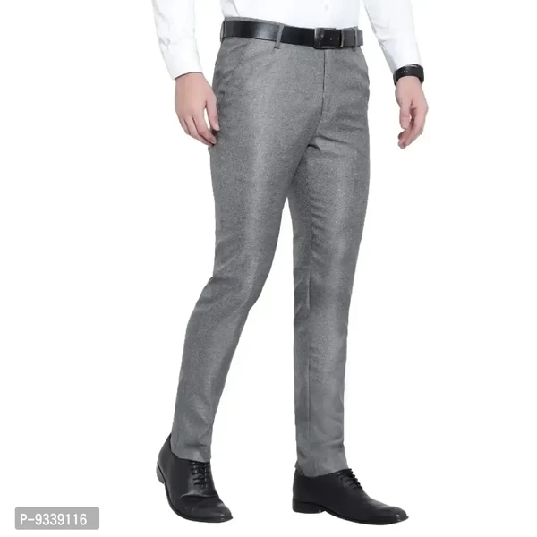 Classic Cotton Solid Formal Trousers For Men  - 30