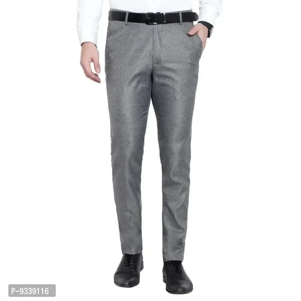 Classic Cotton Solid Formal Trousers For Men  - 32