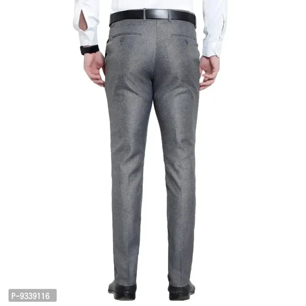 Classic Cotton Solid Formal Trousers For Men  - 36