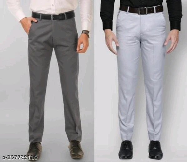 Men's Formal Trouser Pack Of 2 - 28