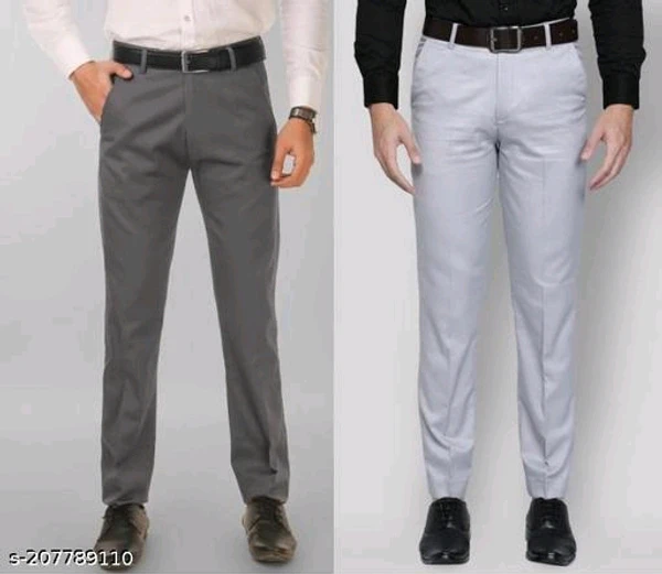 Men's Formal Trouser Pack Of 2 - 38