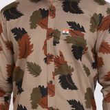 FEBIA Mens Cottonblend Floral Printed Fullsleeve Shirt; - M