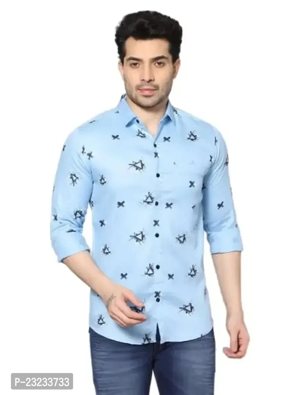 GS GRAND STITCH Mens Cotton Printed Full Sleeve Shirt  - M