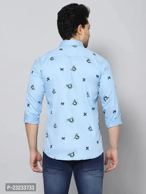 GS GRAND STITCH Mens Cotton Printed Full Sleeve Shirt  - M