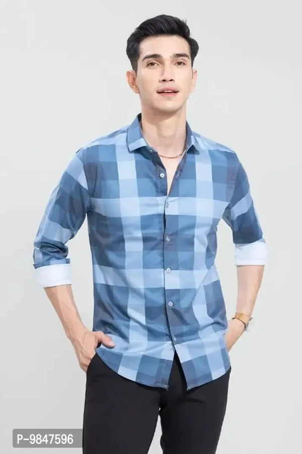 Stylish Men Cotton Casual Shirt - L