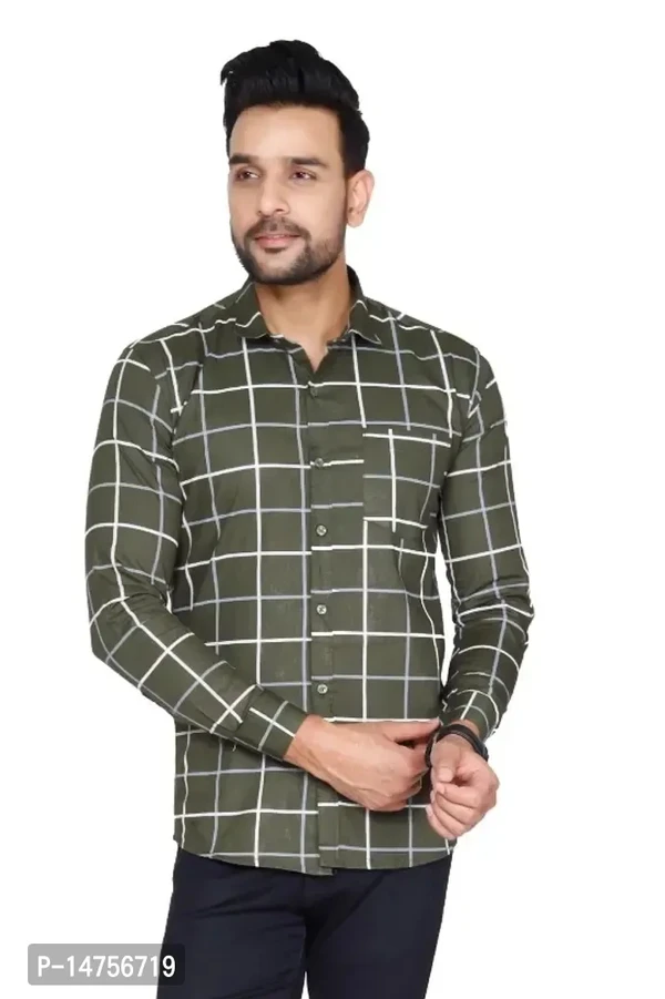 Fancy Cotton Shirts For Men - S