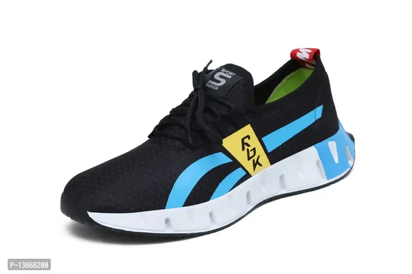 Black Stylish Running Sport Shoes For Men's - UK7