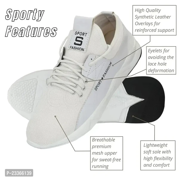 Walking Daily Wear Sports Shoe For Men (White) - UK6