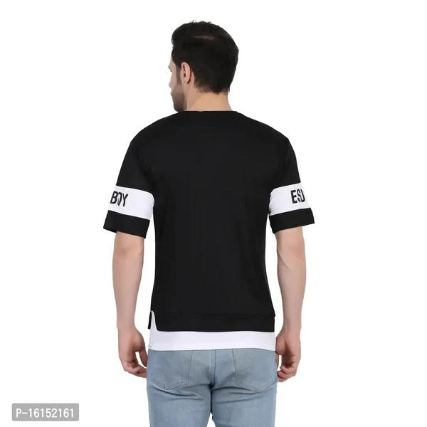 Stylish Men Round Neck Printed Design  - M