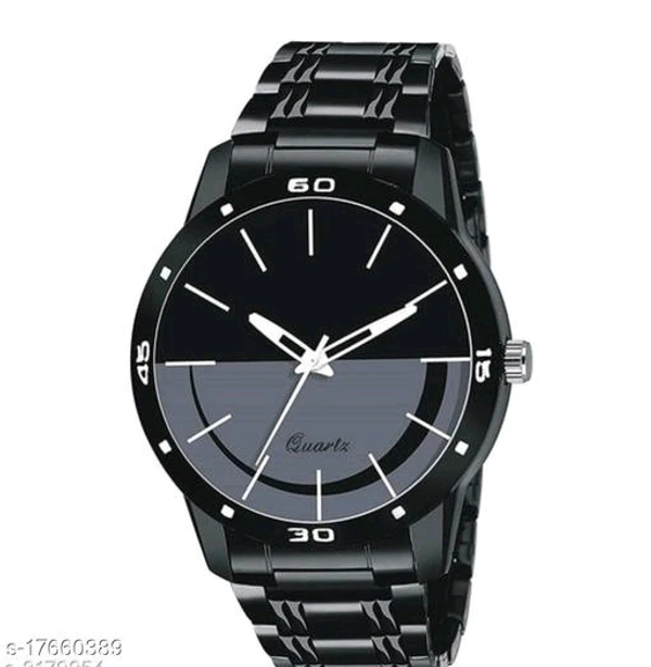 Men Black Stainless Steel Men Watch 