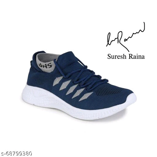 Navy Blue Solid Cricket Shoes For Men - IND-7