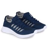 Navy Blue Solid Cricket Shoes For Men - IND-7