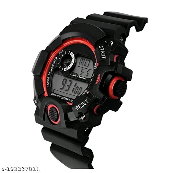 Red Multi Functional Automatic Multi Colored Army Strap Sports Watch 