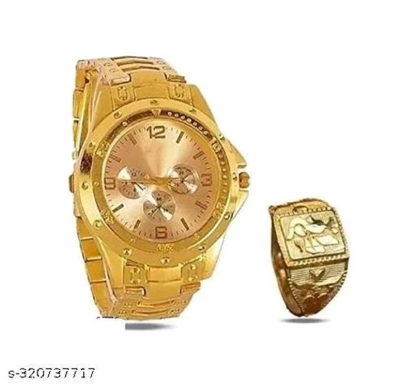 Rosea Golden Formal Men Watch 