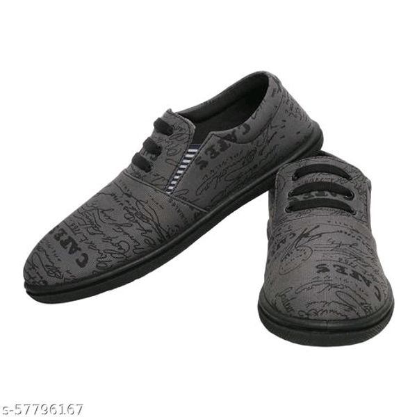 Grey Solid Slip -On Sneakers For Men - IND-6