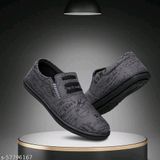 Grey Solid Slip -On Sneakers For Men - IND-6