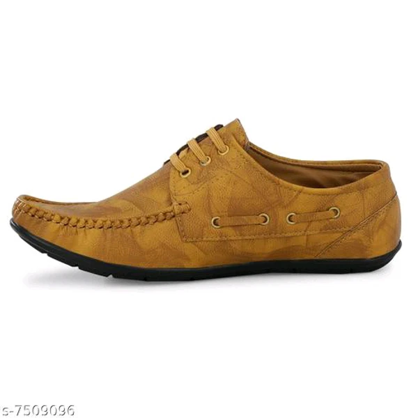 Biege Solid Loafers For Men - IND-8