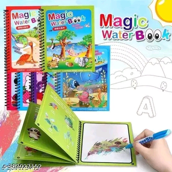 KRISHNA YASIS ANY ONE Water Magic Book, Magic Doodle Pen, Coloring Doodle Drawing Board Games For Kids, Educational Toy For Growing Kids ANY 1 BOOK ( Design & Colours As Per Stock ) ( A.K) 