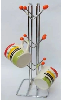 Stainless Steel Cup Stand, Coffee/tea Cup Holder For Modular Kitchen