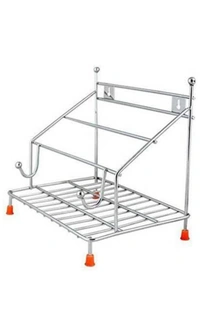 Combo Pack Of Stainless Steel 4 In 1 Chakla Belan Stand + spice Rack + cup Stand