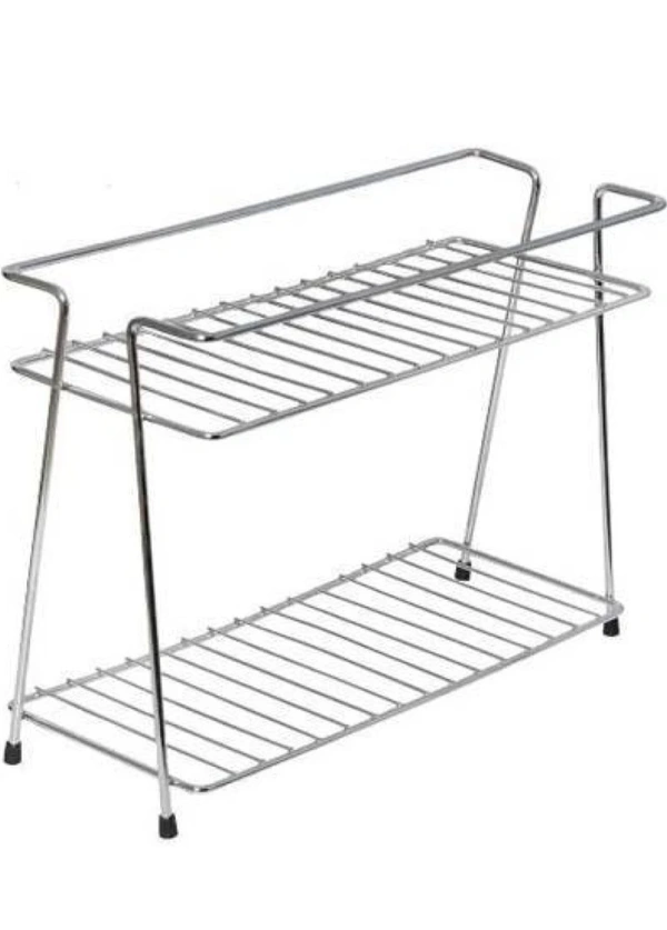 Stainless Steel 2 Layer Spice Rack For Kitchen