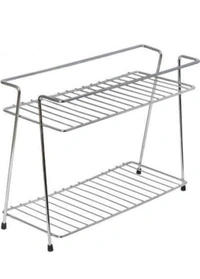 Stainless Steel 2 Layer Spice Rack For Kitchen (Pack Of 2)