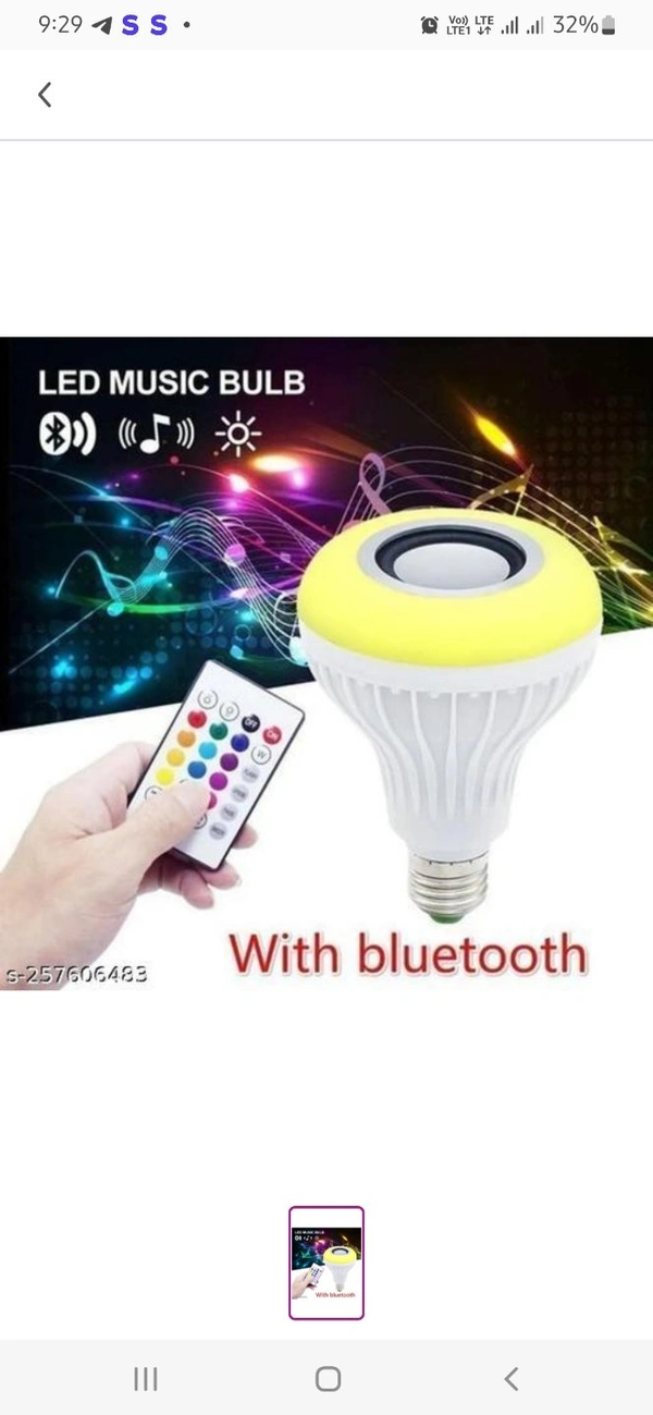 Smart Lighting Music Bulb With Remote