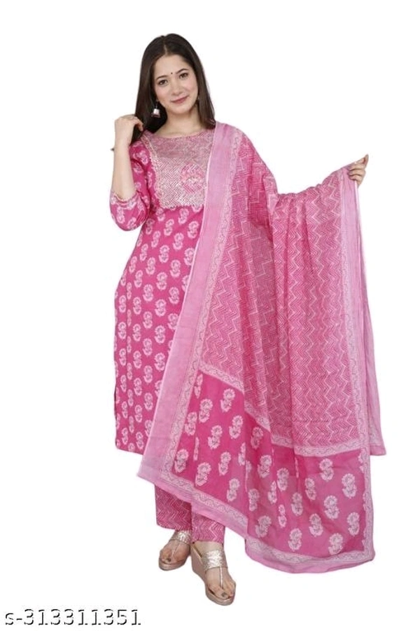 Beautiful Rayon Kurta Set With Bottomwear & Dupatta - Xxl