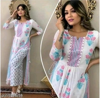 Women Flower Design Kurta Set - Xxxl
