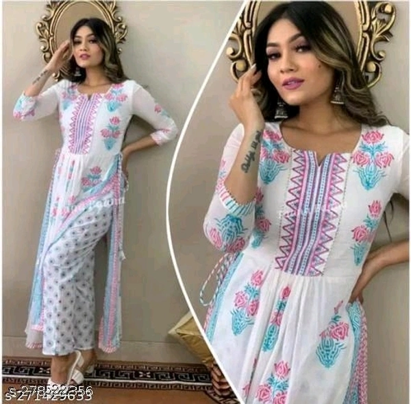 Women Flower Design Kurta Set - Xxxl