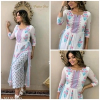 Women Flower Design Kurta Set - Xxxl