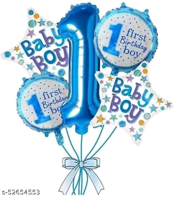 Baby Boy 3d Print 1st Birthaday Balloons