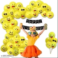 Birthday Decoration Combo Set With Emoji Balloons