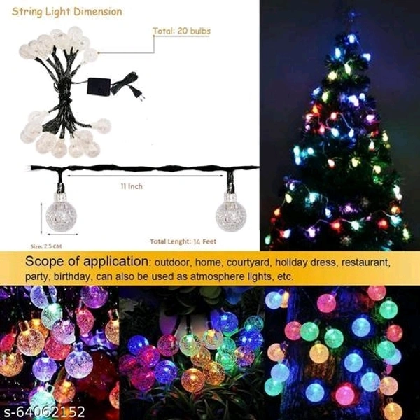 20 Led Crystal Ball String Lights(14 Feet - 4 Meter)