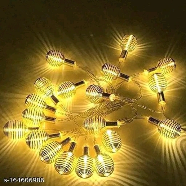 Golden Metal Spring String Lights 14 Led