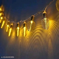 Golden Metal Spring String Lights 14 Led