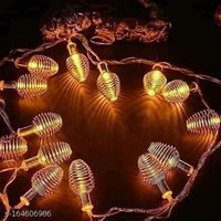 Golden Metal Spring String Lights 14 Led