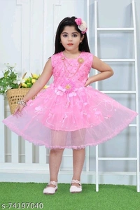 Baby Girls Beautiful Net Frock  - 3-4 Years
