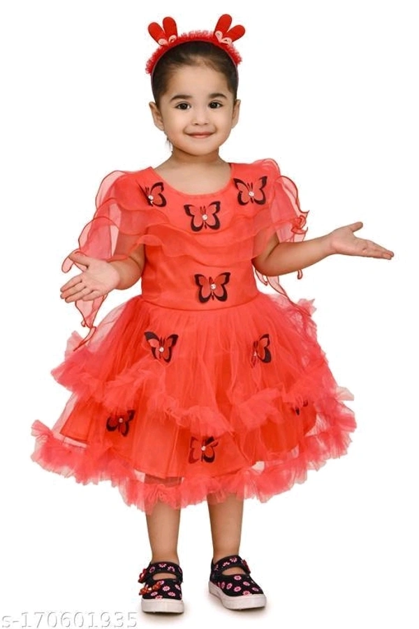 Butterfly Frock For Baby Girls - 2-3 Years