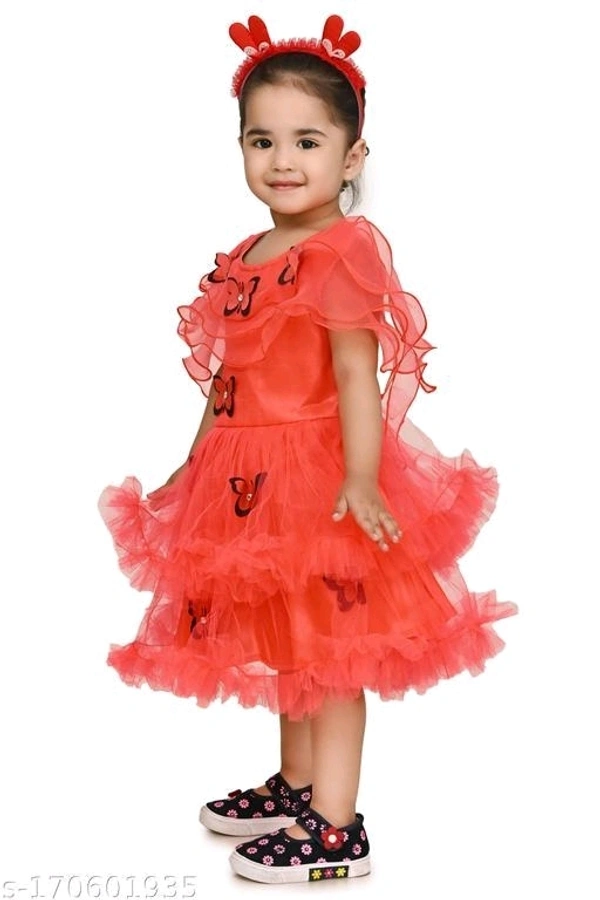 Butterfly Frock For Baby Girls - 2-3 Years