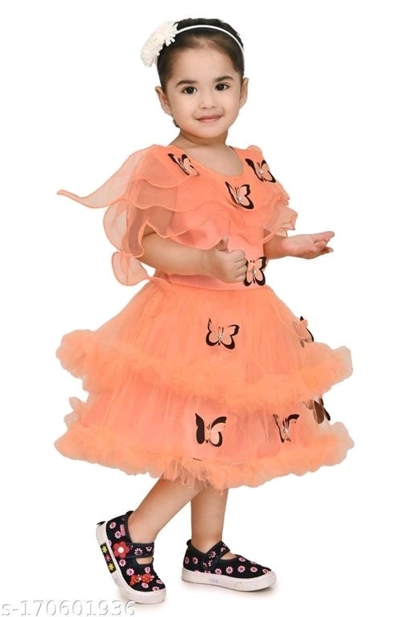 Butterfly Frock For Baby Girls - 1-2 Years