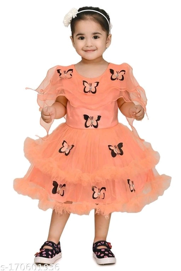 Butterfly Frock For Baby Girls - 2-3 Years