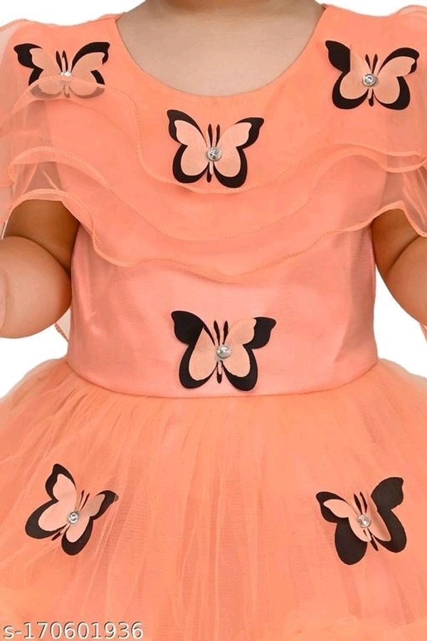 Butterfly Frock For Baby Girls - 3-4 Years