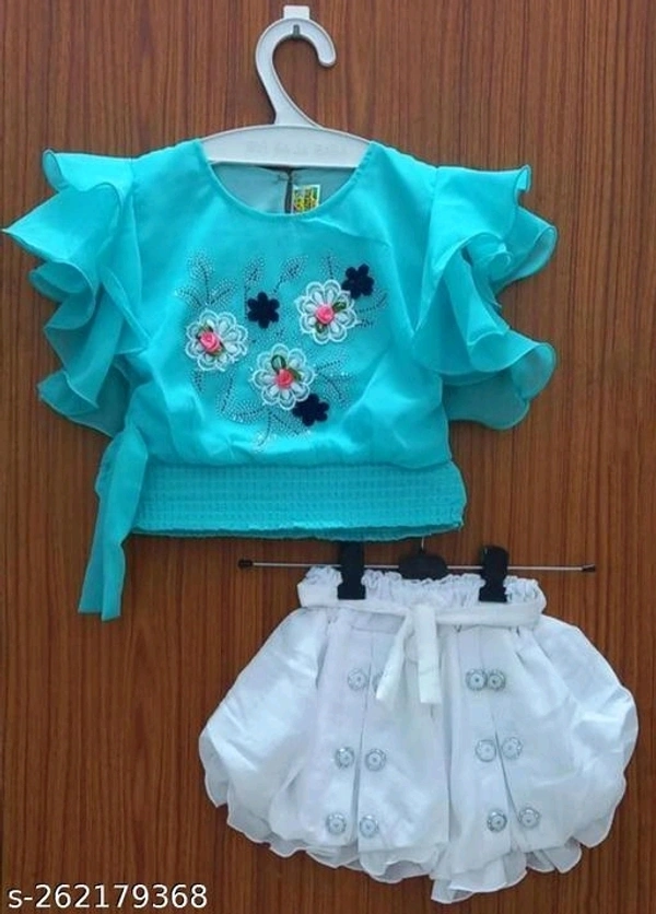 Chiffon To & Balloon Shorts For Baby Girl - 0-3 Months