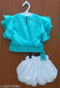 Chiffon To & Balloon Shorts For Baby Girl - 0-6 Months